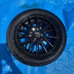 【美品】アルミホイール＋スタッドレスタイヤセット 165/55R14 溝あり 即使用OKの画像