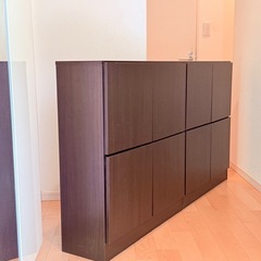 扉付きシェルフ　収納棚の画像