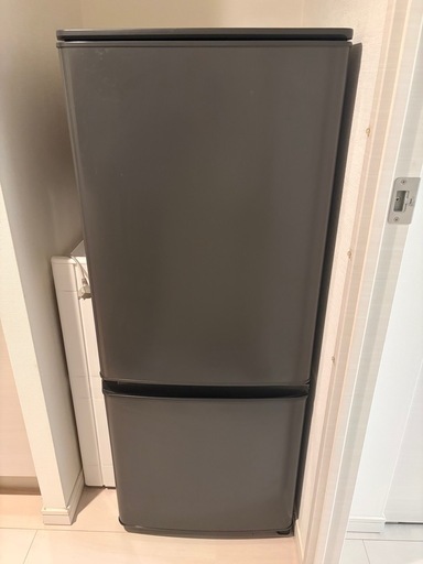 2022年製】三菱 2ドア冷蔵庫 MR-P15G-H1 ブラック 146L 一人暮らし用