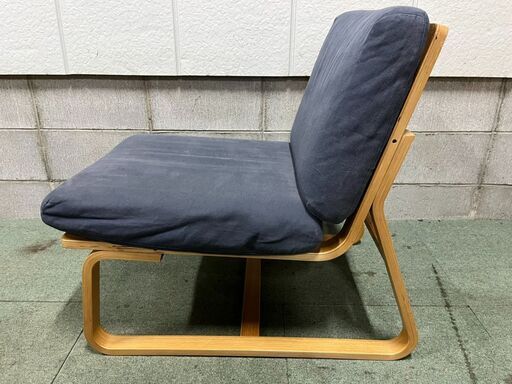 MUJI 無印良品 リビングでもダイニングでもつかえるソファチェア オーク材 1人用 幅55cm×奥行78cm×高さ77cm（座高41