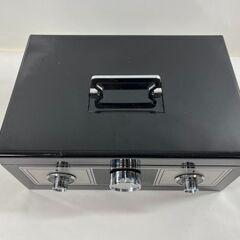 UCHIDA 内田 金庫 スチール製 鍵無 幅37cm×奥行26cm×高さ16cmの画像