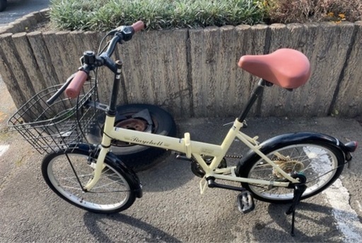 近場なら配送します　【折りたたみ自転車 20インチ カゴ付き 6段変速】