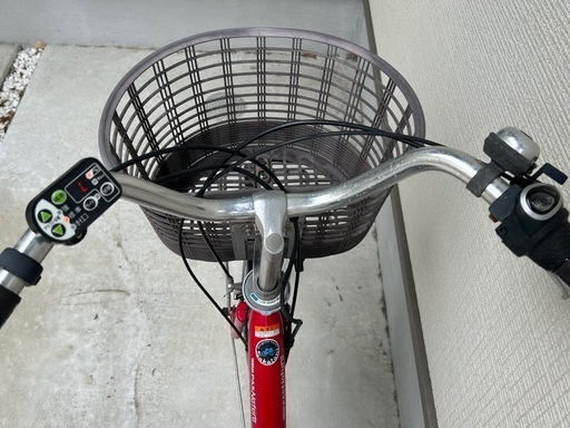 【ヤマハ】電動アシスト自転車 PASナチュラ（赤）　ジャンク品