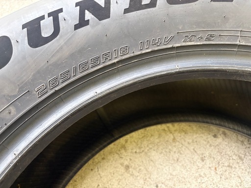 2025年製 新車外し ほぼ新品 ダンロップ 265/65R18 4本 9.9分山 ランクル250など