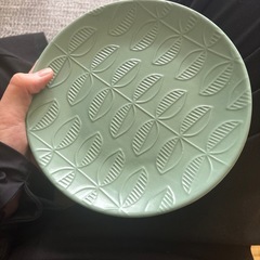 水色のお皿2枚の画像