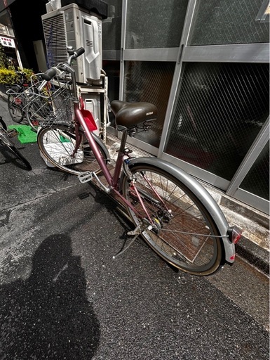 格安★ミヤタサイクル　26インチかご付き自転車　変速なし　ピンク