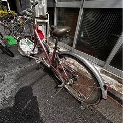 格安★ミヤタサイクル　26インチかご付き自転車　変速なし　ピンクの画像