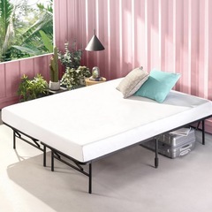 ZINUS SmartBase ベッドフレーム 折りたたみ セミダブル ブラックの画像