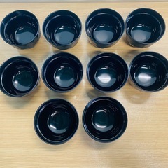 小吸お椀 黒 10個セット廃版商品　蓋無し  2)の画像