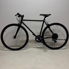 【7万で購入】クロスバイク 黒 700C 美品 名門シマノ社製変速搭載 ピスト マウンテン BMX ビーチクルーザー お洒落 自転車【早い者勝ち】の画像