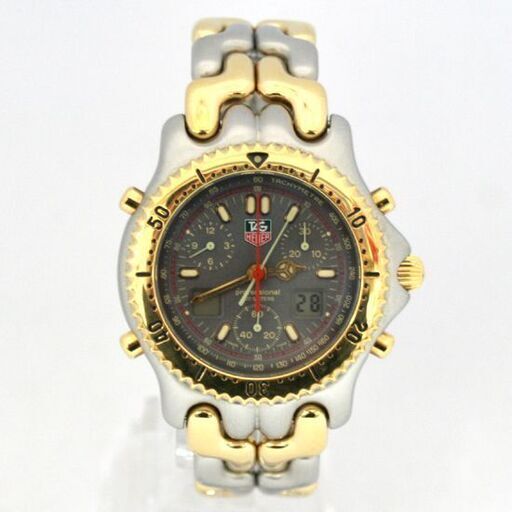 要OH TAG HEUER S/el デジタル クオーツ クロノグラフ CG1122-0 セナモデル コンビカラー グレーダイヤル 2