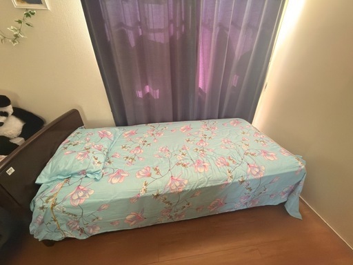 シングルベッド＋マットレスセット 約95×200cm (dush) 偕楽園のベッド