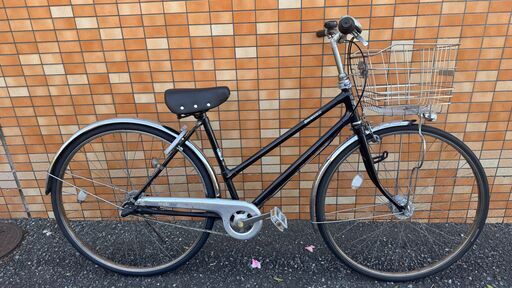 【27インチ自転車】美品❗️ブリヂストン製　内装3段変速　LEDオートライト付　両立ちスタンド、リヤキャリア付　若林自転車　膳所店　SALE中❗️ 中古整備品 ブリヂストン 27インチオートライト、内装3段変速付き