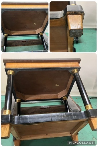 【中古】大阪引取限定　ヴィンテージ　ビダンマイヤー　ウォールナット　ハロッズテーブル　スペイン製【KNE1F162】