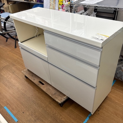 ☆ドリーム荒牧店☆ジモティー割引有☆パモウナ ロングキッチンボード 中古品 ☆ドリーム荒牧店☆ジモティー割引有☆【クリーニング済み】パモウナ
