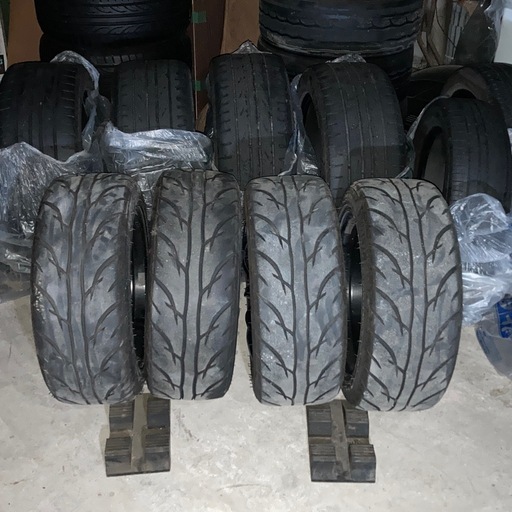 【受付終了】15インチ 7J +17 PCD100 4H 艶消しブラック 195/50R15 DAVANTI PROTOURA RAC