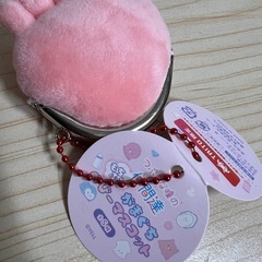 つぶらな瞳の仲間達 もちふわ がまぐち キーホルダー べびーたこ　ピンクの画像