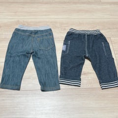 80 キッズズボン　2点セットの画像