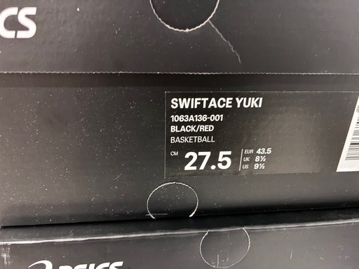 新品未使用_ASICS_SWIFTACE YUKI ブルズカラー 27.5cm