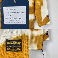 【未使用】TURN ME ON ターンミーオン TIEDYE タイダイ コットン セーター M マスタード 123-540 メンズの画像