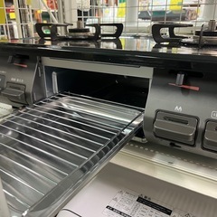 ジャングルジャングル貝塚店　ガスコンロ　リンナイ　RT67JH  2025年製　都市ガス用　2口　ブラック　片面焼き　中古　リユース　クリーニング済み　貝塚市　二色浜の画像