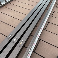 アルミ角パイプ支柱セット4本と日除ターフ！の画像