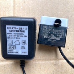 ピュアクリスタル ジェックス 交換用ポンプ P-7とACアダプター P-3の画像