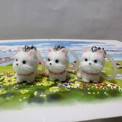 ふわふわわんちゃんミニチュアマーカー　めじるしチャーム3点セットの画像