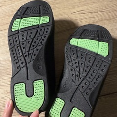 美品 介護 あゆみシューズ モカスリップオン 介護 リハビリ ブラック 黒 21〜21.5の画像