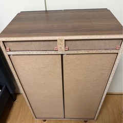 木製シューズボックス / 収納キャビネットの画像