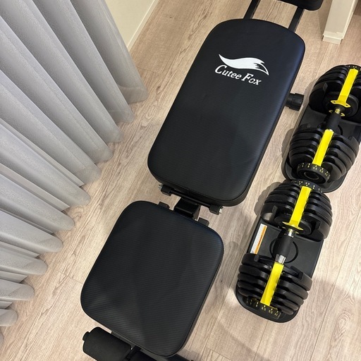 可変式ダンベル24kg 2個インクラインベンチセット (不用品お渡し) 小川