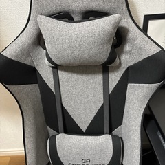 ゲーミングチェア 座椅子 360℃回転式 グレーの画像
