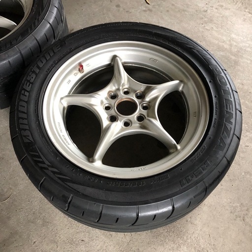 【希少・当時物】無限 MUGEN RNR 15インチ 6.5JJ 2本セット 195/55R15 ポテンザ RE-11付 軽量ホイール