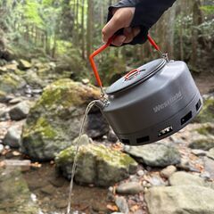 Westfield OUTDOOR アウトドアケトル 1.6L クッカー 直火対応 軽量 コンパクト メッシュ収納付き キャンプ用品の画像