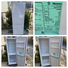 【受付終了】【分解洗浄済】【23区近隣配送設置無料 】 H175 超極美品 Hisense 2024年製 175L 冷蔵庫 ホワイト  の画像