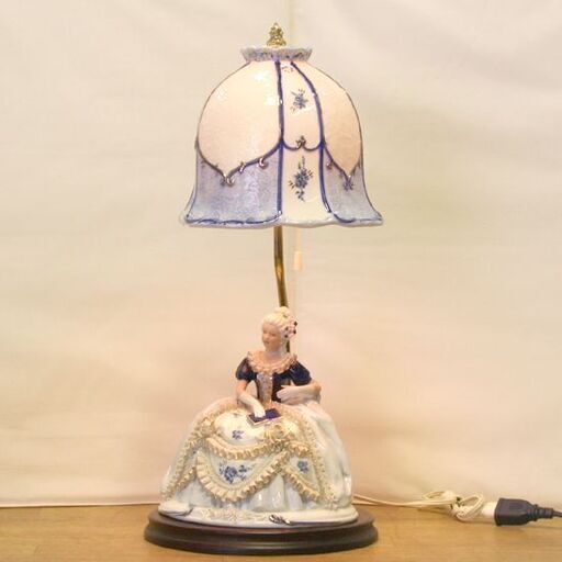ORIGINAL Demain 陶磁器 テーブルライト 高さ55cm レースドール カケあり 札幌市 清田区 平岡