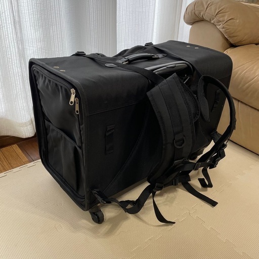 TAKE ME キャリーバッグ XLサイズ ブラック ZJ1714【耐荷重25kg】TAKE ME 中型犬 多頭飼い用リュック＆カート 