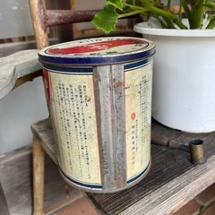 １９５４年製（昭和２９）稀少レア昭和レトロ明治乳業ソフトカードコナミルクブリキ缶の画像