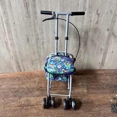 マキテック 折り畳み シルバーカー おでかけウォーク 軽量 コンパクト 座れる 折りたたみ 歩行補助 手押し車 介護用品 介護 折りたたみ式の画像