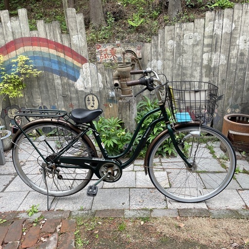 ♪ジモティー特価♪美品！　人気の黒い２６型シティサイクル　中古　新大阪　サイクルキッズ dショッピング |【GWタイムセール！】 ママチャリ シティサイクル 26