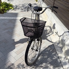 自転車、ママチャリの画像