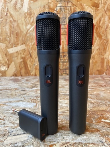 C(034071) ワイヤレスマイク 2本セット レシーバー1個 バッテリー内蔵 ジェービーエル JBL PartyBox Wirel