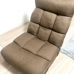 【美品】つながるハイバックポケットコイル座椅子(ロダトール ブラウン)の画像