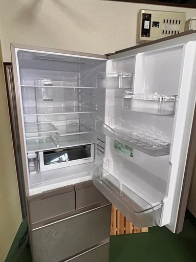 日立 470L冷蔵庫 ガラストップ R-HWS47R(XN) 2021年