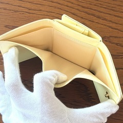 【未使用品】AETHER エーテル ジプソフィア 三つ折り財布 押し花 かすみ草の画像
