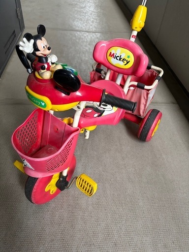 ミッキー三輪車 (きゅー) 枇杷島の三輪車の中古あげます・譲ります