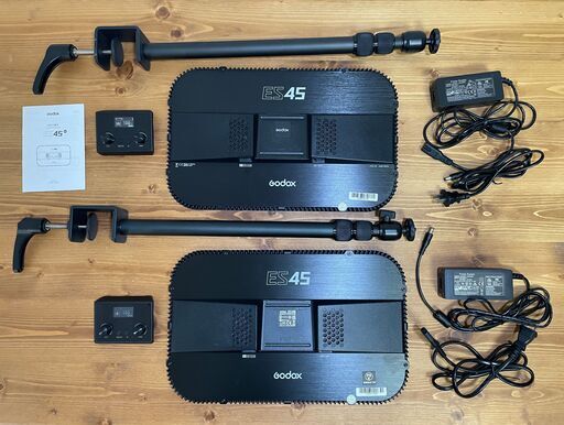 ジャンク扱い】Godox ES45 2台セット 配信・撮影用LEDライト【帰国の 【ジャンク扱い】Godox ES45 2台セット 配信・撮影用LEDライト【帰国のため出品】