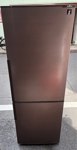 SHARP 冷蔵庫 271L SJ-PD27C-T 2017年製 大きめ2ドア冷蔵庫
