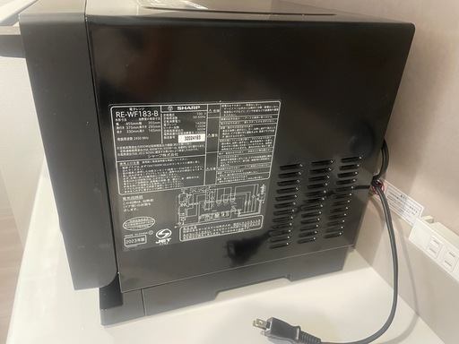 SHARP オーブンレンジ 2023年製 RE-WF183-B ブラック 美品
