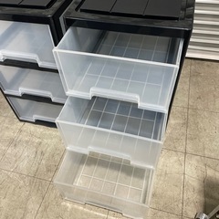 タンス収納棚 プラスチック収納棚 3段の画像